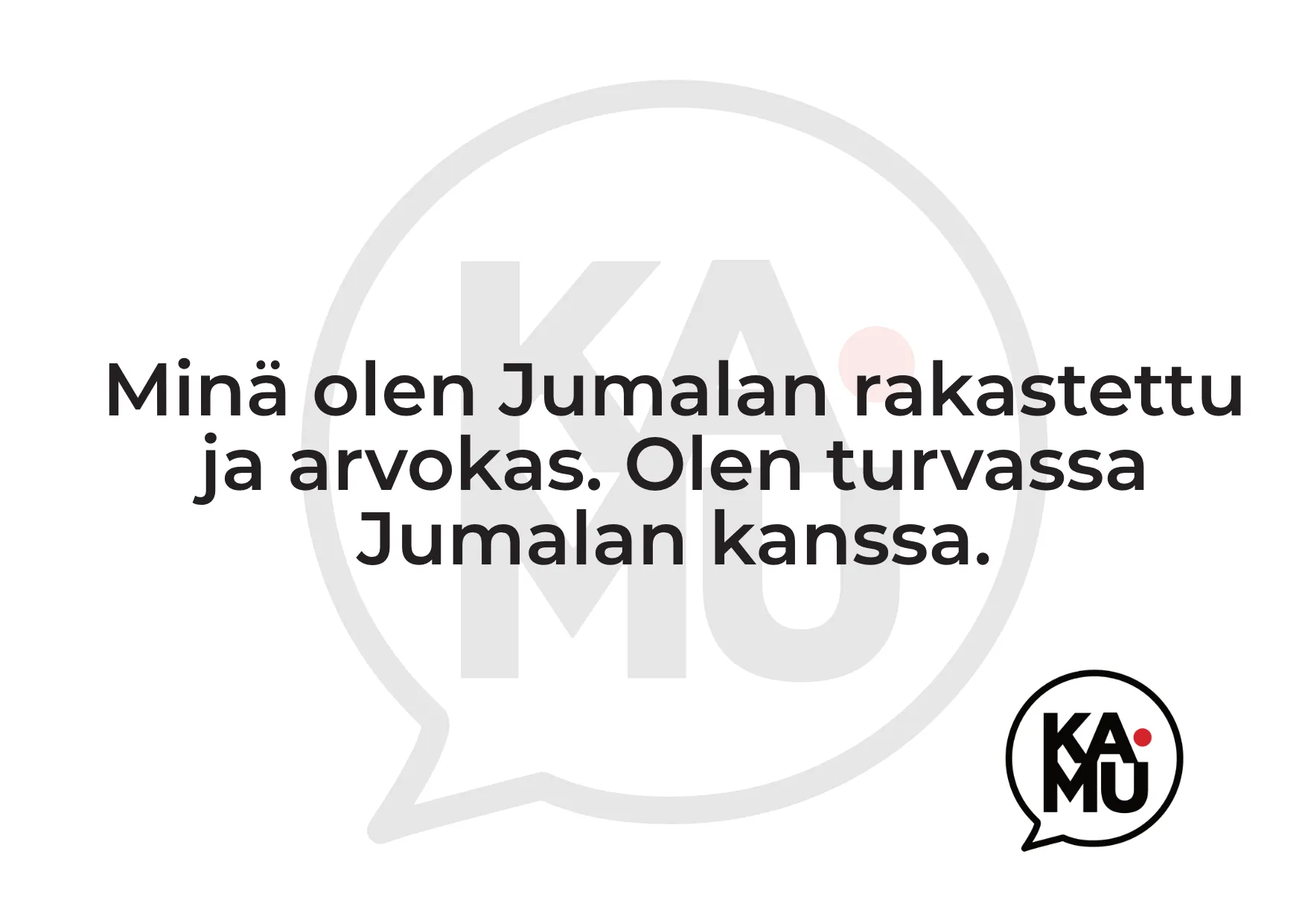 Cover for Minä olen Jumalan rakastettu ja arvokas. Olen turvassa Jumalan kanssa.